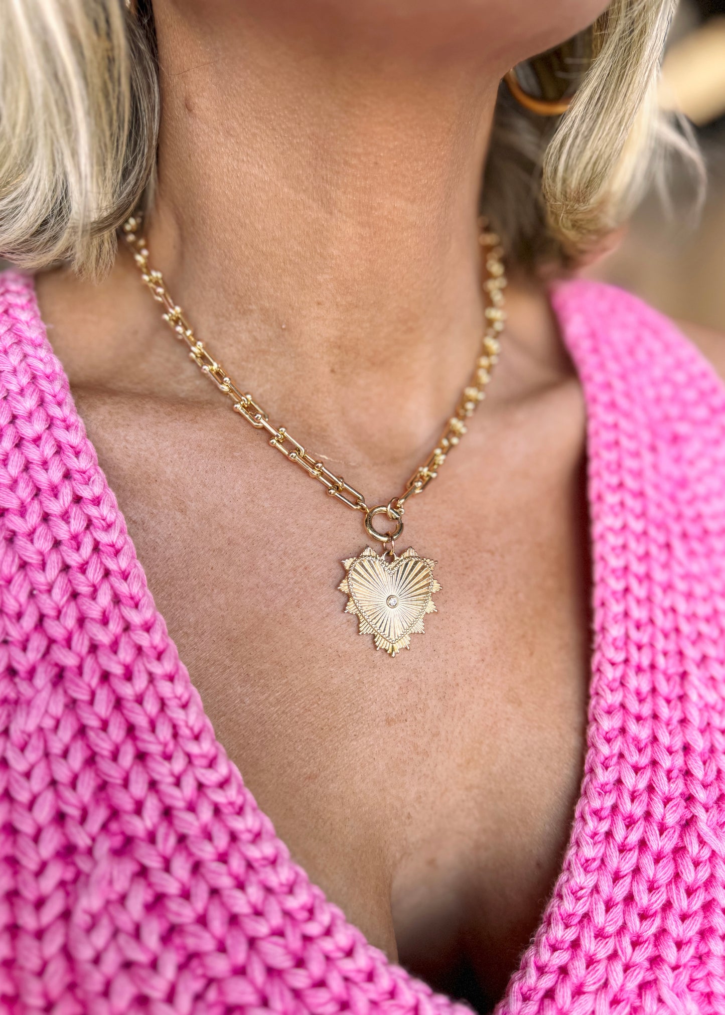 Gold Accent Heart Necklace