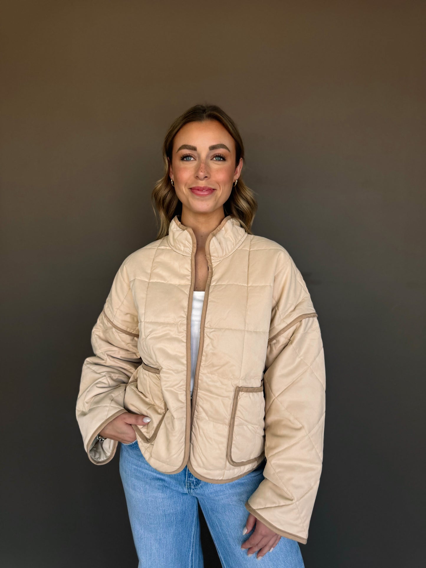 Sandstone Quilted Puff Jacket