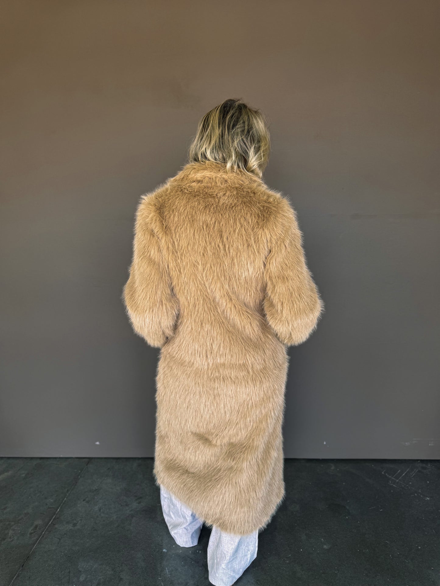 Golden Hour Faux Fur Duster
