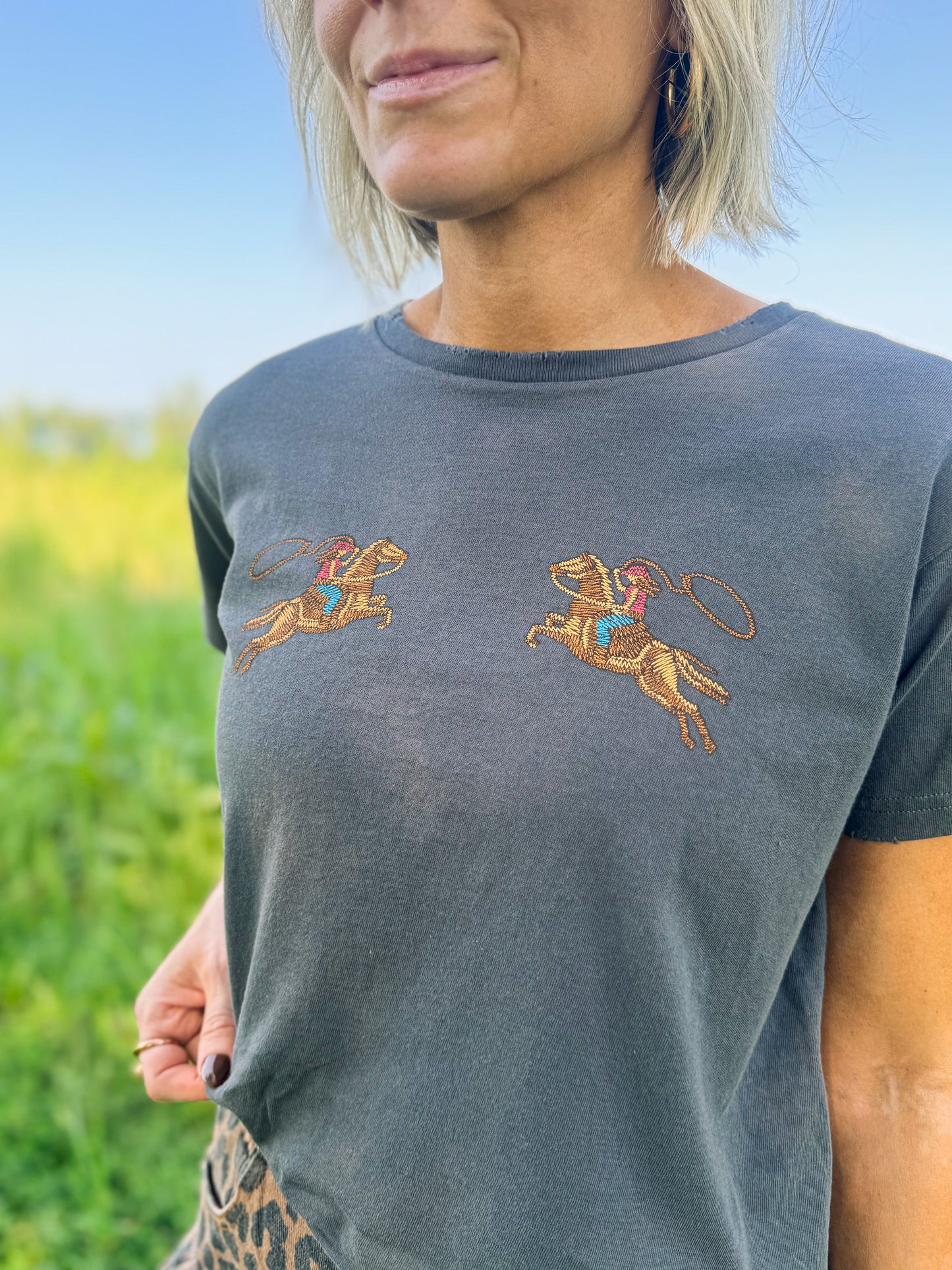 Western Stitched Tee