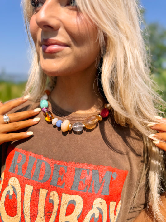 Chunky Beaded Statement Necklace